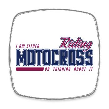 Riding Motocross - MX Riding - Square fridge magnet - white - Front