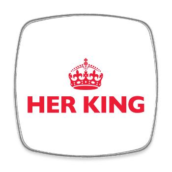 Ihr König - Viereckiger Kühlschrankmagnet - Weiß - Vorne