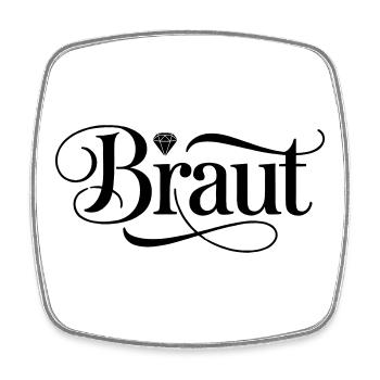 Braut - Diamant! Personalisierbar - Viereckiger Kühlschrankmagnet - Weiß - Vorne
