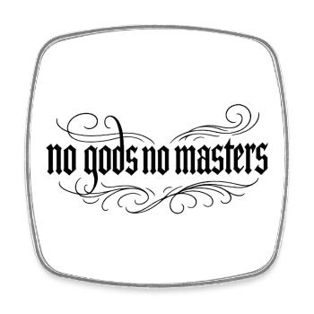 No gods no masters Gothic - Viereckiger Kühlschrankmagnet - Weiß - Vorne
