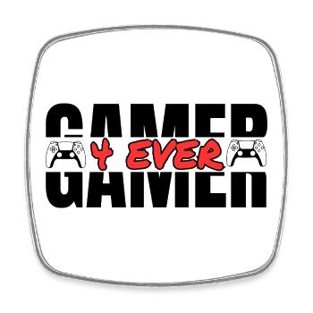 Gamer 4 Ever – T-shirt passion jeux vidéo - Magnet carré - blanc - Devant