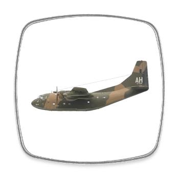 C-123 Provider - Viereckiger Kühlschrankmagnet - Weiß - Vorne