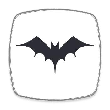 Fledermaus Halloween Kunst - Viereckiger Kühlschrankmagnet - Weiß - Vorne