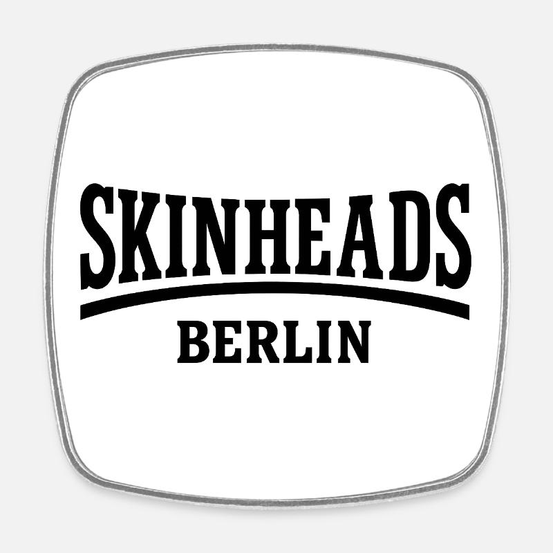 Skinheads - Berlin - Square fridge magnet - white