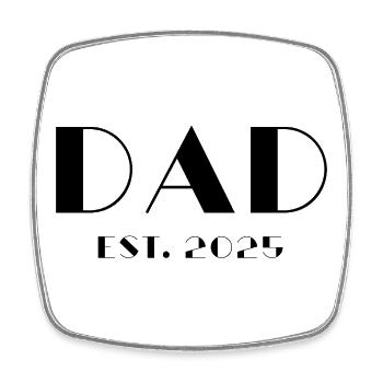 Papa Est 2025 - Magnet carré - blanc - Devant