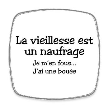 Naufrage - Magnet carré - blanc - Devant