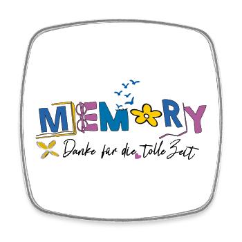 Memory nice was the time - Square fridge magnet - white - Front