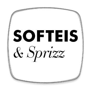Softeis Sprizz Sommer Urlaub - Viereckiger Kühlschrankmagnet - Weiß - Vorne