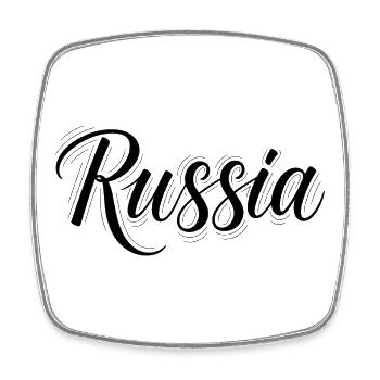 Russia - Viereckiger Kühlschrankmagnet - Weiß - Vorne