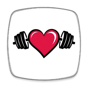 Amateur de gym - Magnet carré - blanc - Devant