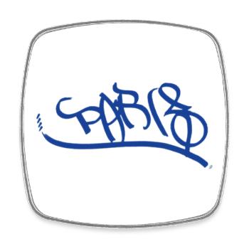 Paris Graffiti Urban Style Design - Viereckiger Kühlschrankmagnet - Weiß - Vorne