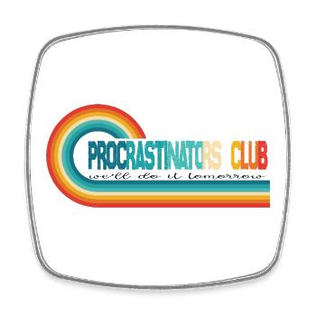 Procrastinators Club, on le fera demain - Magnet carré - blanc - Devant