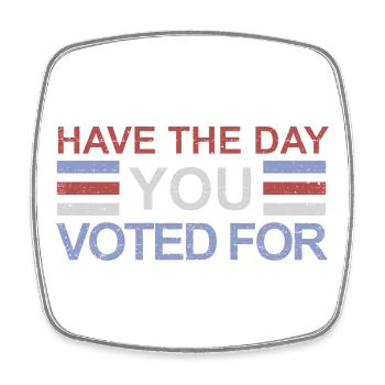 Revivez le jour pour lequel vous avez voté - Magnet carré - blanc - Devant