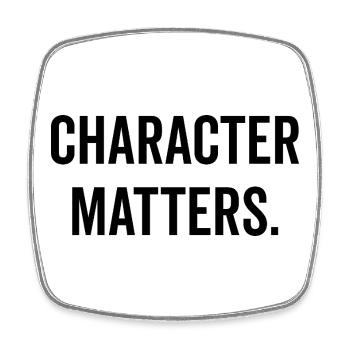 Character Matters - Square fridge magnet - white - Front