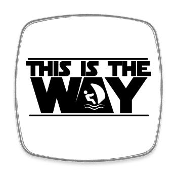 This is the way, windsurf ! - Magnet carré - blanc - Devant