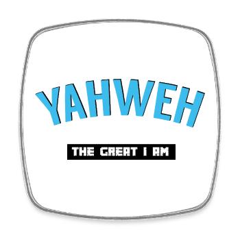Design Graphique Yahweh Spirituel - Magnet carré - blanc - Devant