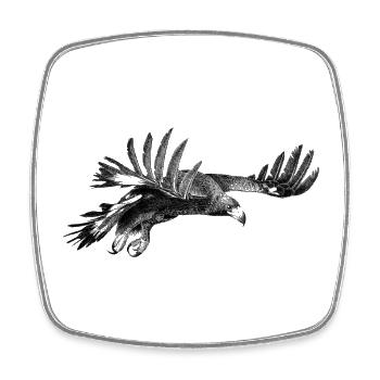 The Eagle - Square fridge magnet - white - Front