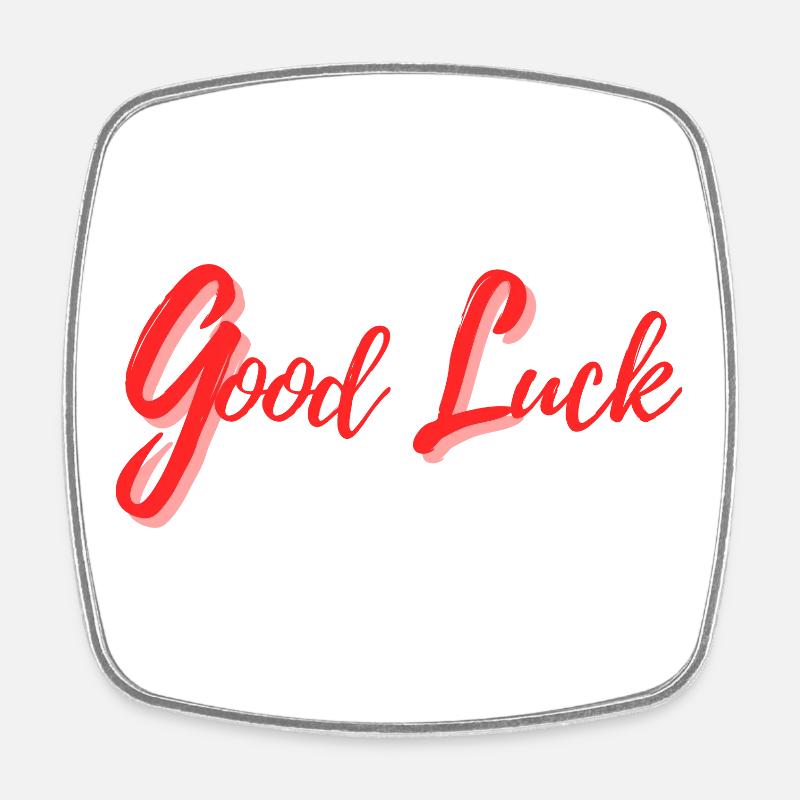 Design de Bonne Chance en Style Calligraphique - Magnet carré - blanc