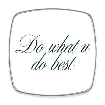 Inspirational Quote Typography Design - Square fridge magnet - white - Front