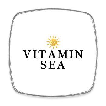 Vitamin Sea - Viereckiger Kühlschrankmagnet - Weiß - Vorne
