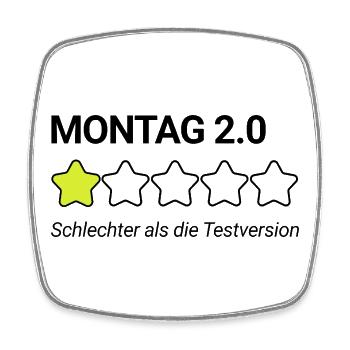 Montag Sternebewertung - Viereckiger Kühlschrankmagnet - Weiß - Vorne