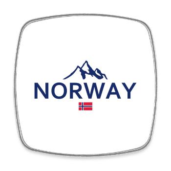 Norway - Norge - Norway - Flag - Scandinavia - Square fridge magnet - white - Front