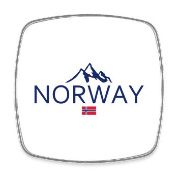 Norway - Norge - Norway - Flag - Scandinavia - Square fridge magnet - white - Front