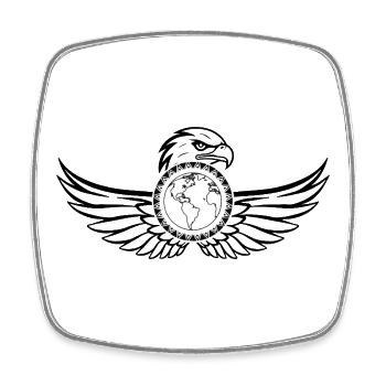La Soudure protégée par un aigle - Magnet carré - blanc - Devant