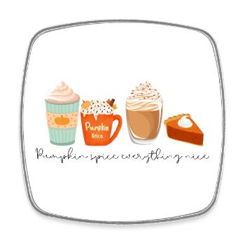 ☕ Pumpkin Spice Everything Nice 🎃 - Square fridge magnet - white - Front