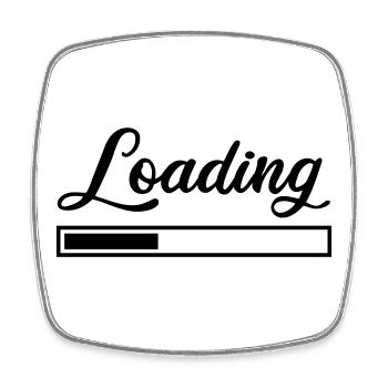Loading - Square fridge magnet - white - Front