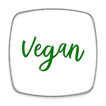 Vegan - Veganerin - Veganer - Square fridge magnet - white - Front