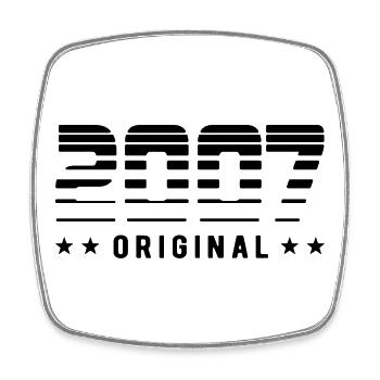 Original 2007 Limited Edition - Birthday - Square fridge magnet - white - Front