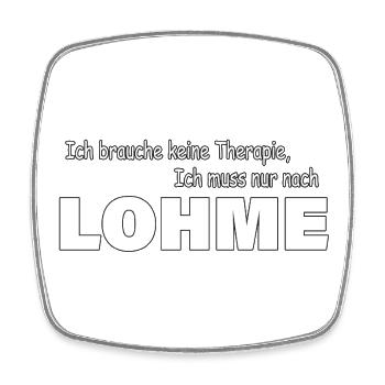Therapie LOHME - Viereckiger Kühlschrankmagnet - Weiß - Vorne