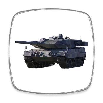 Tank - Square fridge magnet - white - Front