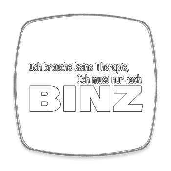 Therapie BINZ - Viereckiger Kühlschrankmagnet - Weiß - Vorne