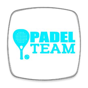 Padel - Magnet carré - blanc - Devant