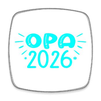 OPA 2026 ENKELKIND BABY GEBURT - Viereckiger Kühlschrankmagnet - Weiß - Vorne