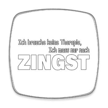 Thérapie Zingst - Magnet carré - blanc - Devant
