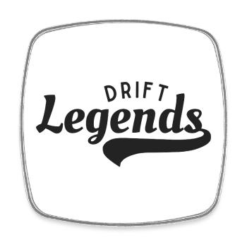 Légendes du drift rétro - Magnet carré - blanc - Devant