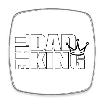 The Dad King – Crowned Father Statement Design - Square fridge magnet - white - Front
