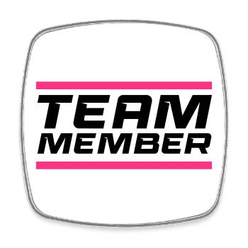 Team Member - Square fridge magnet - white - Front