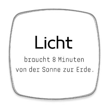 Science Snack: Licht. braucht 8 Minuten - Viereckiger Kühlschrankmagnet - Weiß - Vorne