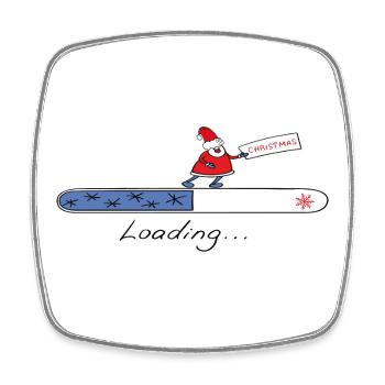 Christmas Loading - Square fridge magnet - white - Front