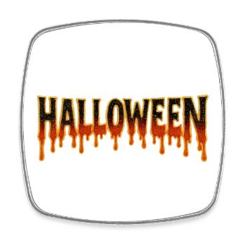 Halloween Drop Gold - Square fridge magnet - white - Front