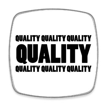 QUALITY - Viereckiger Kühlschrankmagnet - Weiß - Vorne