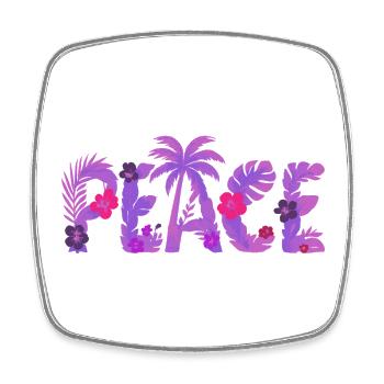 Tropical Peace - Viereckiger Kühlschrankmagnet - Weiß - Vorne