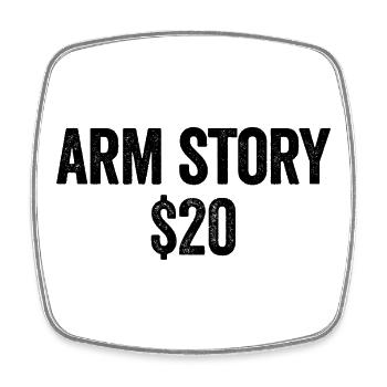 Arm Story $20 Amputierte Lustig Einen Arm verloren - Viereckiger Kühlschrankmagnet - Weiß - Vorne