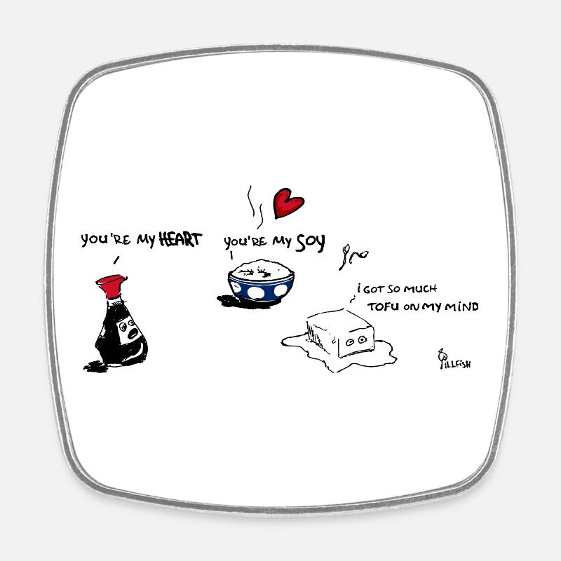 Roll in Love 3 - Square fridge magnet - white
