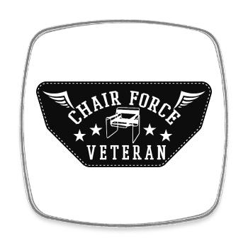 Veteran Chair Force - Square fridge magnet - white - Front