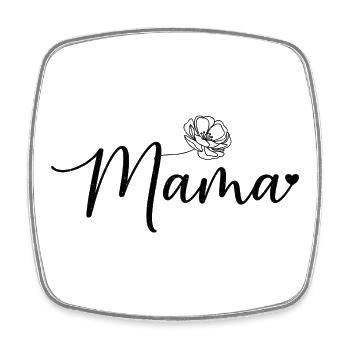 Mama Muttertag Blume - Viereckiger Kühlschrankmagnet - Weiß - Vorne